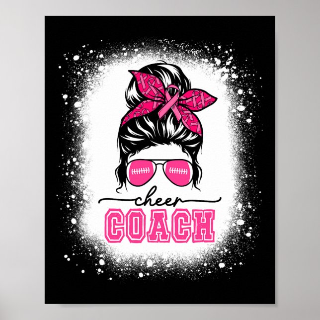 Poster Football Messy Bun Maman Cheval Entraîneur Cancer  (Devant)