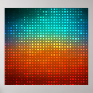 Poster football multicolore Abstrait, lumières artistique