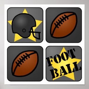 Poster Football noir