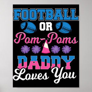 Poster Football Ou Pom Pom Papa Vous Aime - Football Gen