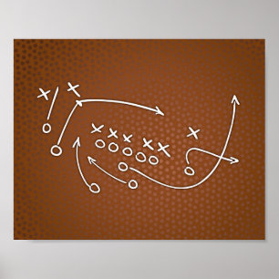Poster Football Party PLAYBOOK Sign Print