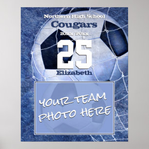 Poster football pour filles ajouter l'équipe photo commém