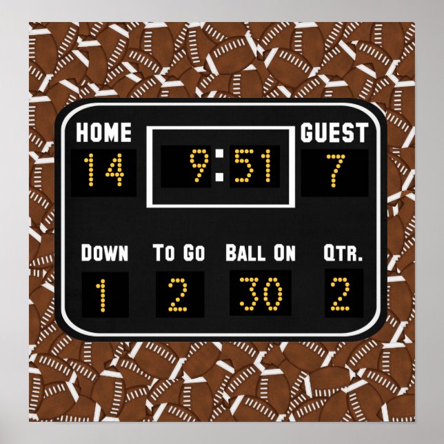 Poster Football Scoreboard personnaliser it (Devant)