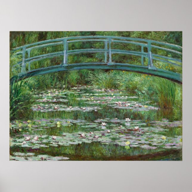 Poster Footbridge Claude Monet Art français (Devant)