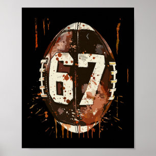 Poster Footbyll 67 Six Seven Alpha Argot 6 7 Mème Enfants