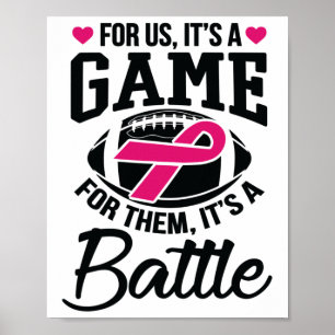 Poster Footbyll Pour Eux, C'Est Un Cancer Du Sein Byttle