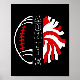 Poster Footll et Cheer Tante Cheerleading et Footll Au