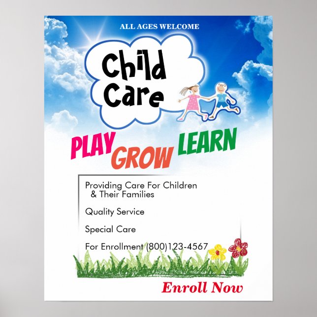 Poster for Daycare Child Baby Care (Vorne)