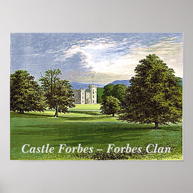 Poster Forbes Scottish Clan Castle Forbes Aberdeenshire (Devant)