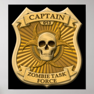 Poster Force opérationnelle Zombie - Insigne de capitaine