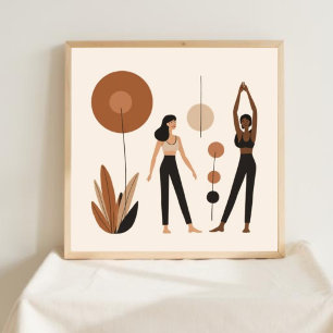 Poster Force Silencieuse – Ligne d'art abstrait féminin I
