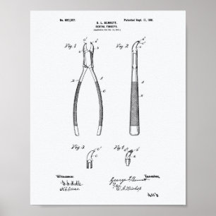 Poster Forceps dentaires 1901 Livre blanc sur l'art des b