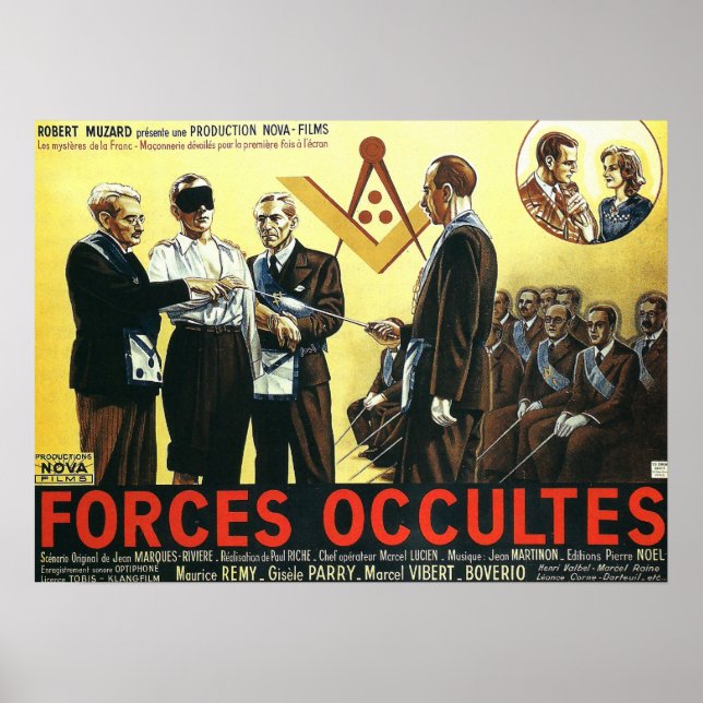 Poster Forces occultes par Paul Riche 1943 (Devant)