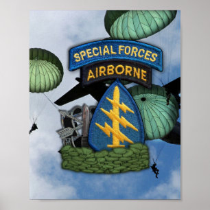 Poster forces spéciales berets verts sf sfg