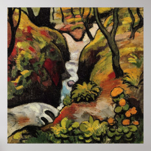 Poster Forest Brook par August Macke Expressionnisme Vint