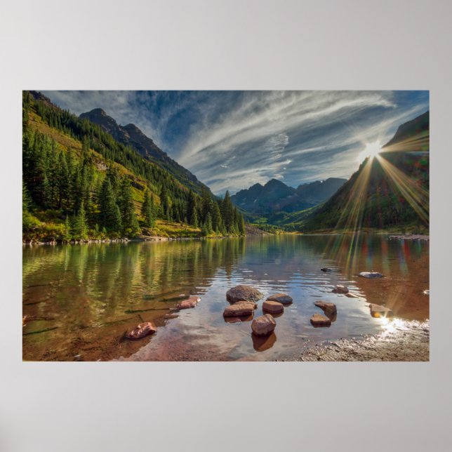 Poster Forest | Maroon Bells Colorado (Devant)