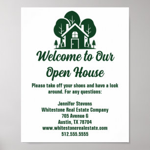 Poster Forest Real Estate Company Custom Open House