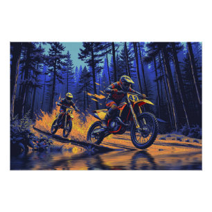 Poster Forest Ride - Motocross Racers