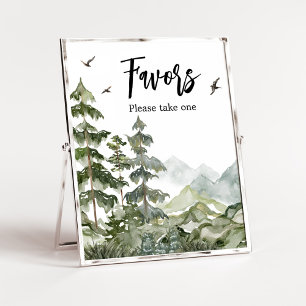 Poster Forêt Aventure Baby shower Faveurs
