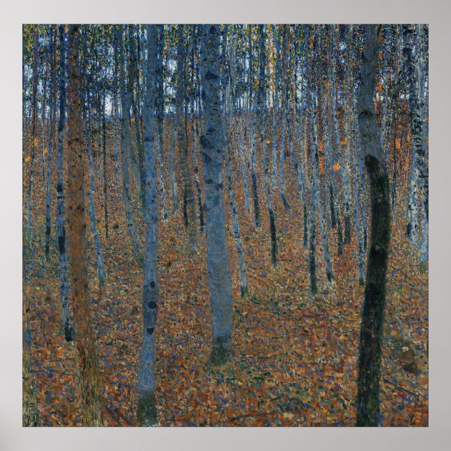 Poster Forêt boisée Gustav Klimt - Beech Grove (Devant)