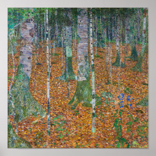 Poster Forêt de Birch   Gustav Klimt  