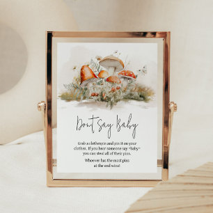 Poster Forêt de champignons enchantée Ne dites pas bébé