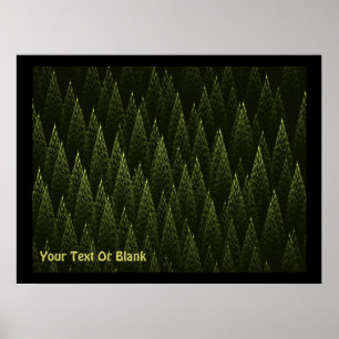 Poster Forêt de conifères fractale