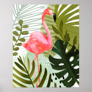 Poster Forêt de Flamant rose