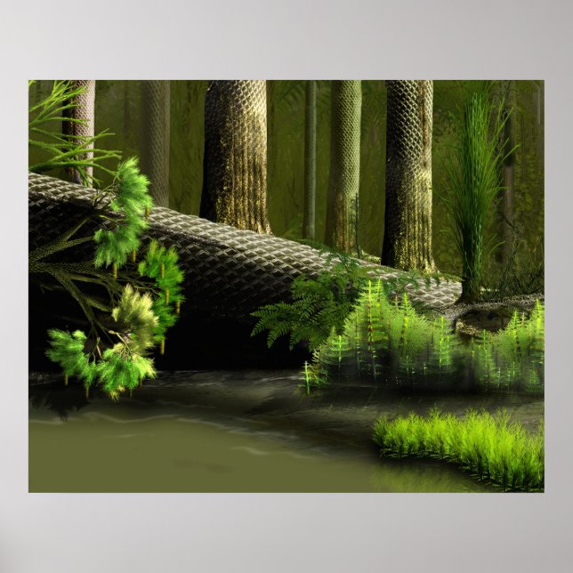 Poster Forêt de Lepidodendron un (Devant)