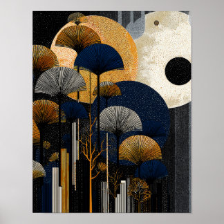 Poster Forêt de minuit  #2 - 4x5 Téléchargement numérique