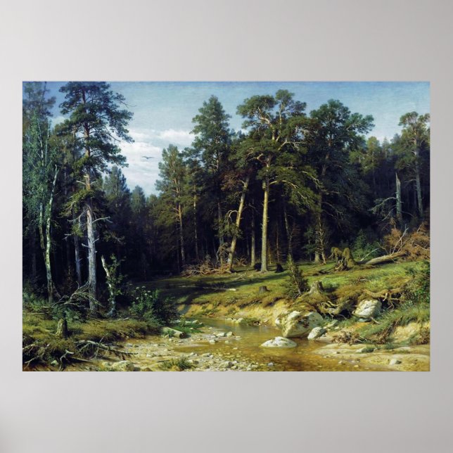 Poster Forêt de pins dans la province de Viatka (Devant)