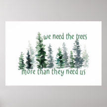 Forêt de pins verts Nous avons besoin des arbres