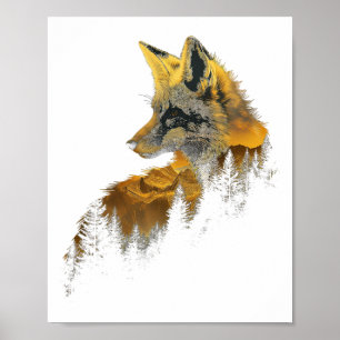 Poster Forêt de renards amateur de nature Montagnes Rando