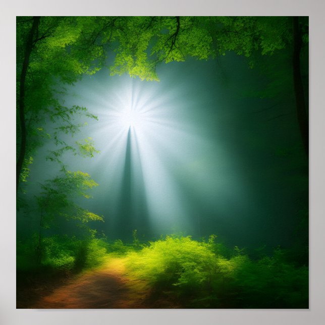 Poster Forêt de Sunrise (Devant)