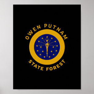 Poster Forêt d'État d'Owen Putnam Indiana En Voyage Vacan