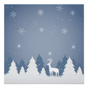 Poster Forêt d'hiver