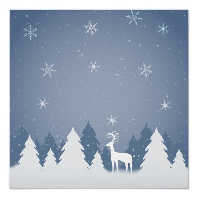 Poster Forêt d'hiver (Devant)