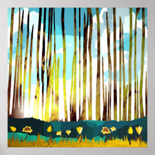 Poster Forêt du matin