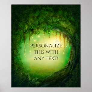 Poster Forêt enchantée et lumières Rustique Mariage Wall 