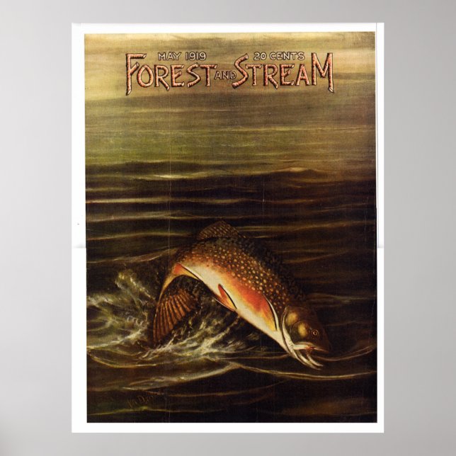 Poster Forêt et ruisseau 1919 (Devant)