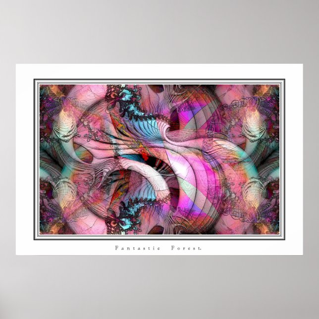 Poster Forêt fantastique. (Devant)