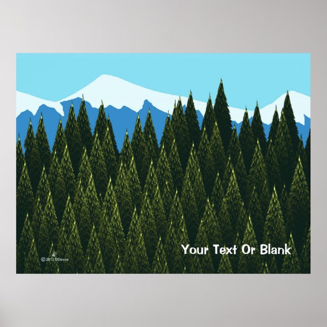 Poster Forêt fractale (Devant)