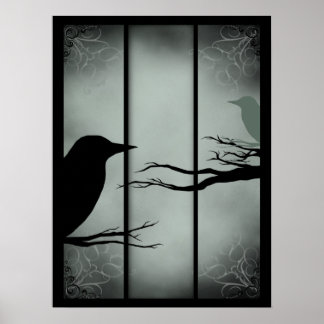 Poster Forêt hantée gothique - Inversée