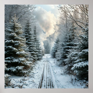 Poster Forêt hivernale