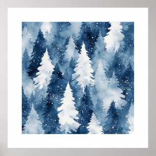 Poster Forêt hivernale de Silent Pines
