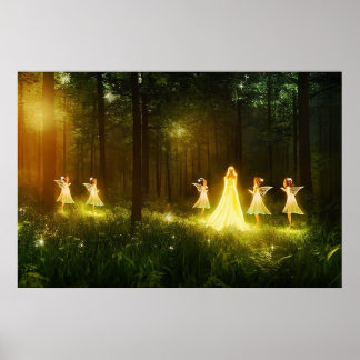 Poster Forêt magique | Elf & Fées | Nature de l'Imaginair