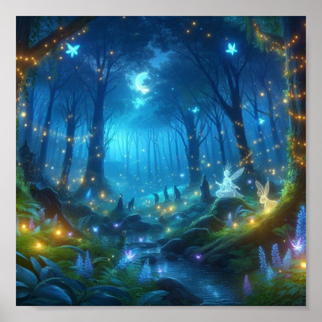 Poster Forêt magique et lugubre (Devant)