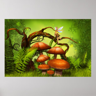 Poster Forêt mondiale de l'Imaginaire, grands champignons