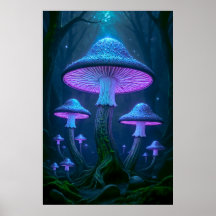 Forêt Mystique Éthérée Nature Bioluminescente