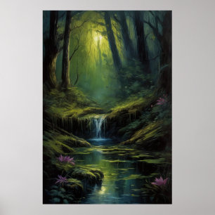 Poster Forêt noire antique